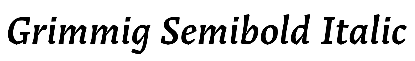 Grimmig Semibold Italic